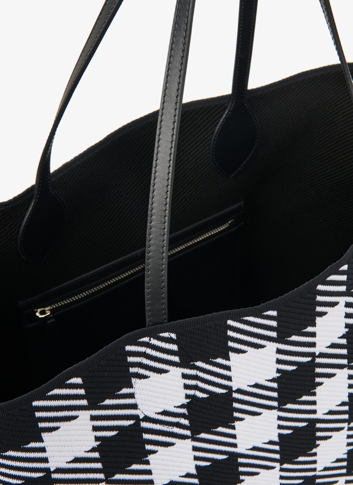 Large checkered tote bag ALAÏA BLACK/WHITE LARGE CHECKERED TOTE BAG